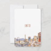 Las Vegas Love Wedding Info Kaart (Achterkant)