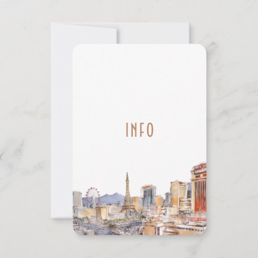 Las Vegas Love Wedding Info Kaart (Achterkant)