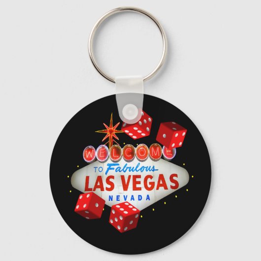 Las Vegas Lucky Dice Sleutelhanger (Voorkant)