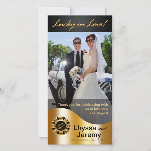 Las Vegas Lucky in Love Bedankt zwart / goud (Voorkant)