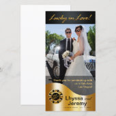 Las Vegas Lucky in Love Bedankt zwart / goud (Voorkant / Achterkant)