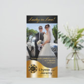 Las Vegas Lucky in Love Bedankt zwart / goud (Staand voorkant)