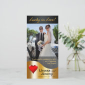 Las Vegas Lucky in Love Bedankt zwart / goud (Staand voorkant)