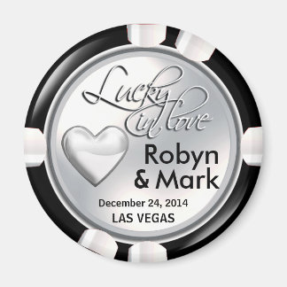 Las Vegas Lucky in Love Casino Chip wit Magneet