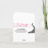 Las Vegas Lucky in Love Dank je zwart/goud Bedankkaart (Achterkant)