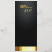 Las Vegas Lucky in Love Dinner Menu Black/Gold (Achterkant)