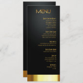 Las Vegas Lucky in Love Dinner Menu Black/Gold (Voorkant / Achterkant)