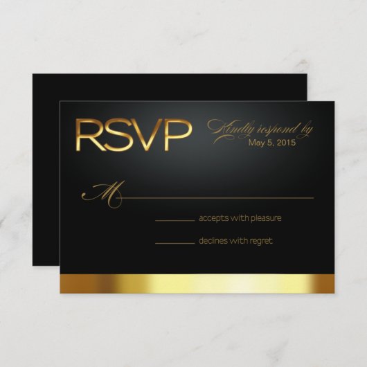 Las Vegas Lucky in Love RSVP gold/black (Voorkant / Achterkant)