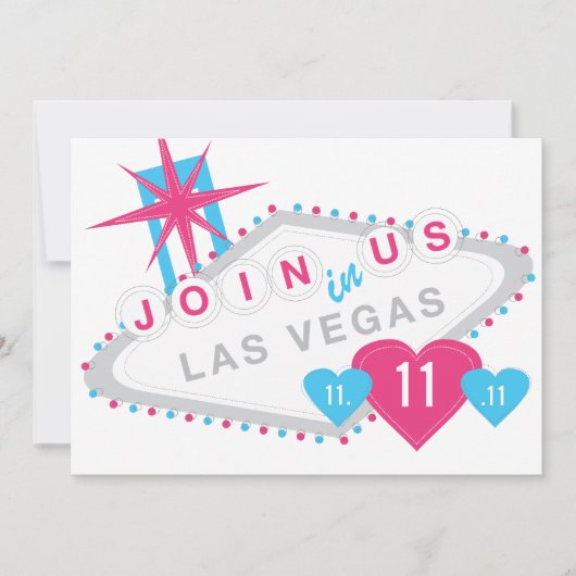 Las Vegas Lucky in Love State the Date Save The Date (Voorkant)