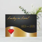Las Vegas Lucky in Love Weddengold/black Kaart (Staand voorkant)