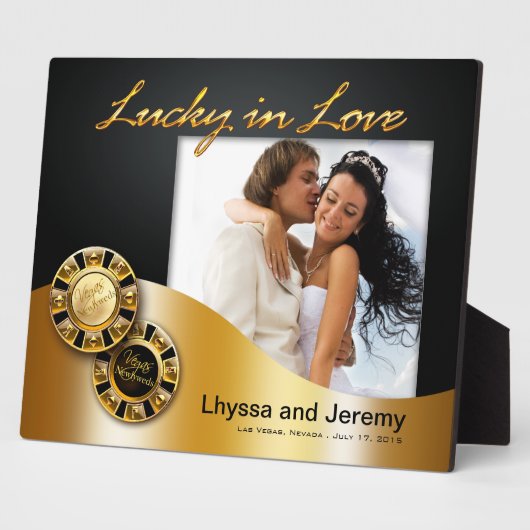 Las Vegas Lucky in Love Wedding Photo Fotoplaat (Zijkant)