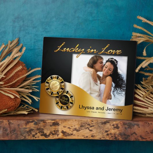 Las Vegas Lucky in Love Wedding Photo Fotoplaat (Zijkant)