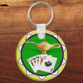 Las Vegas Magic Lamp Poker Chip Sleutelhanger (Voorkant)