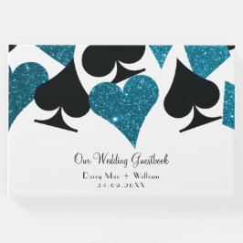 Las Vegas Malibu Blue Glitter Gastenboek