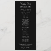 Las Vegas Malibu Blue Glitter Wedding Program Programmakaart (Achterkant)