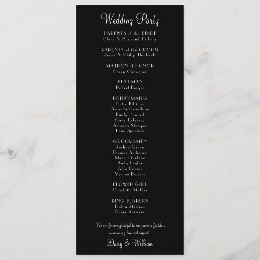 Las Vegas Malibu Blue Glitter Wedding Program Programmakaart (Achterkant)