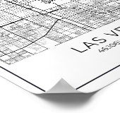 Las Vegas Map - Las Vegas Black en White Map Poster (Hoek)