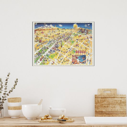 Las Vegas map Poster (Keuken)