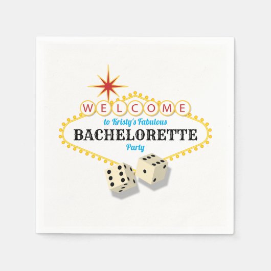Las Vegas Marquee Bachelorette Party Servetten (Voorkant)