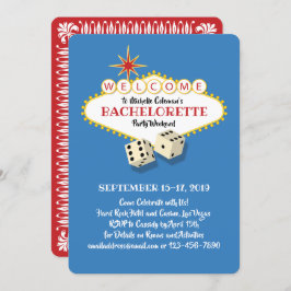 Las Vegas Marquee Birthday Party Blue Kaart