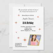 Las Vegas Marquee Birthday Party Invitation Kaart (Achterkant)