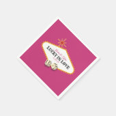 Las Vegas Marquee bruiloft in Magenta Servetten (Hoek)