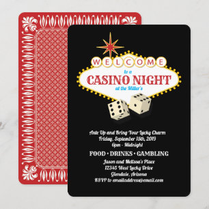 Las Vegas Marquee Casino Night Black Kaart