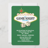 Las Vegas Marquee Game Night Green Kaart (Voorkant)
