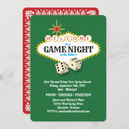 Las Vegas Marquee Game Night Green Kaart