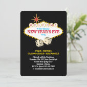 Las Vegas Marquee New Years Eve Party Black Kaart (Staand voorkant)