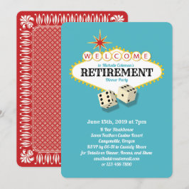 Las Vegas Marquee Retirement Party Blauwgroen Kaart
