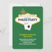 Las Vegas Marquee Sign Poker Party Green Kaart (Voorkant)