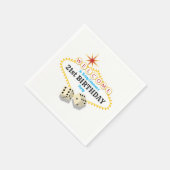 Las Vegas Marquee verjaardagsfeestje met leeftijd Servetten (Hoek)