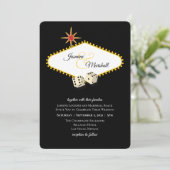 Las Vegas Marquee Wedding in Black 2 Kaart (Staand voorkant)