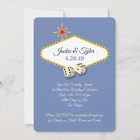 Las Vegas Marquee Wedding in Hydrangea Kaart (Voorkant)