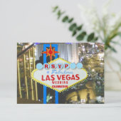 Las Vegas Marriage Announcement and Celebration Kaart (Staand voorkant)
