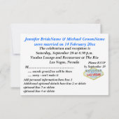 Las Vegas Marriage Announcement and Celebration Kaart (Achterkant)