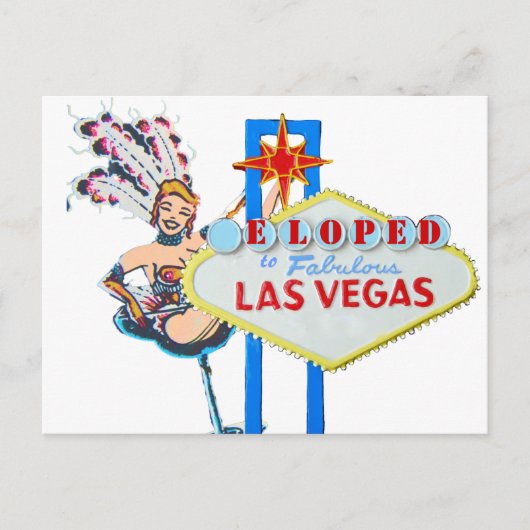 Las Vegas Marriage Elope aangekondigd Aankondigingskaart (Voorkant)