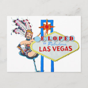 Las Vegas Marriage Elope Announcement Aankondigingskaart