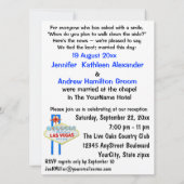 Las Vegas Marriage met Reception nodigt uit Kaart (Achterkant)