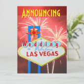 Las Vegas Marriage met Reception nodigt uit Kaart (Staand voorkant)