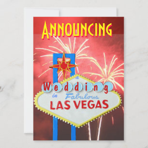 Las Vegas Marriage met Reception nodigt uit Kaart