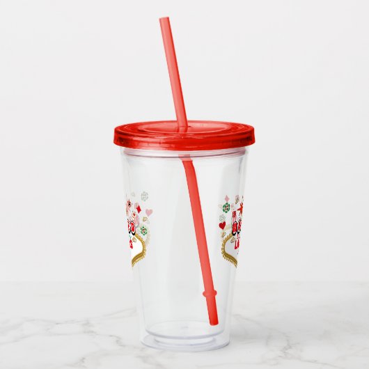 Las Vegas Married Couple Matching Vacada Acryl Drinkbeker (Links)