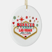 Las Vegas Married Couple Matching Vacada Keramisch Ornament (Rechts)