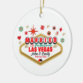 Las Vegas Married Couple Matching Vacada Keramisch Ornament (Links)