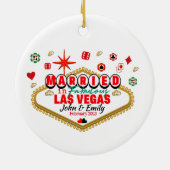 Las Vegas Married Couple Matching Vacada Keramisch Ornament (Achterkant)