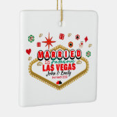 Las Vegas Married Couple Matching Vacada Keramisch Ornament (Rechts)