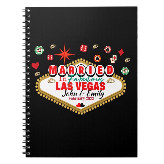 Las Vegas Married Couple Matching Vacada Notitieboek (Voorkant)
