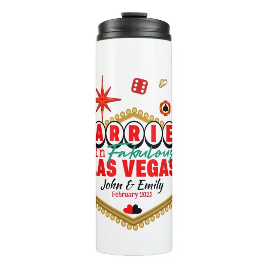 Las Vegas Married Couple Matching Vacada Thermosbeker (Voorkant)