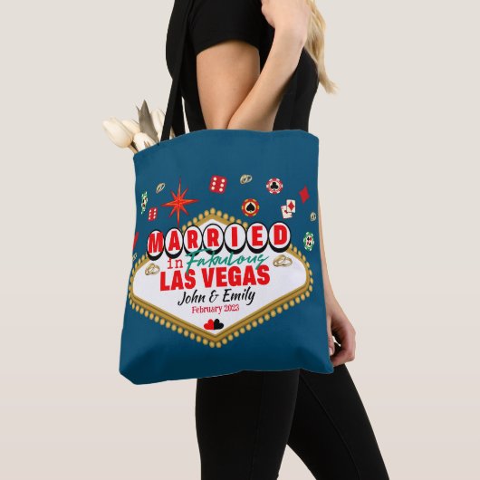 Las Vegas Married Couple Matching Vacada Tote Bag (Dichtbij)